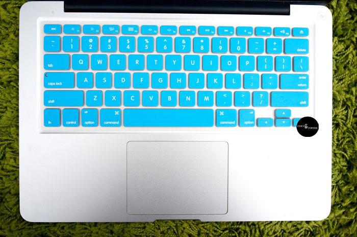 Aqua Blue Keyboard Protector - Coco and Toffee