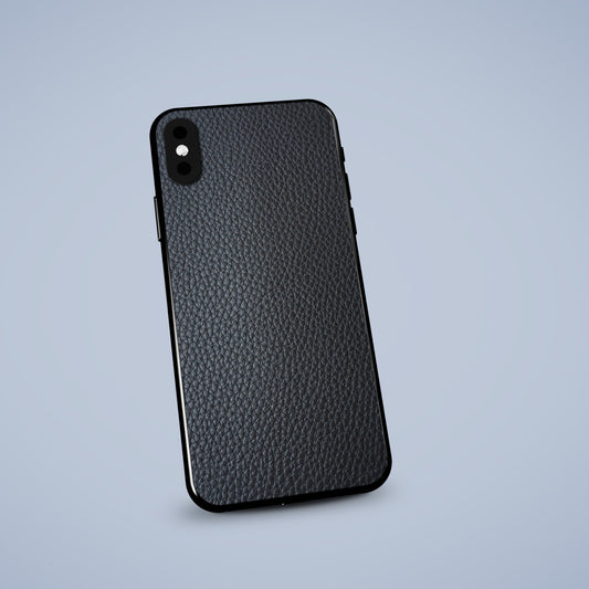 Black Leather iPhone Skin