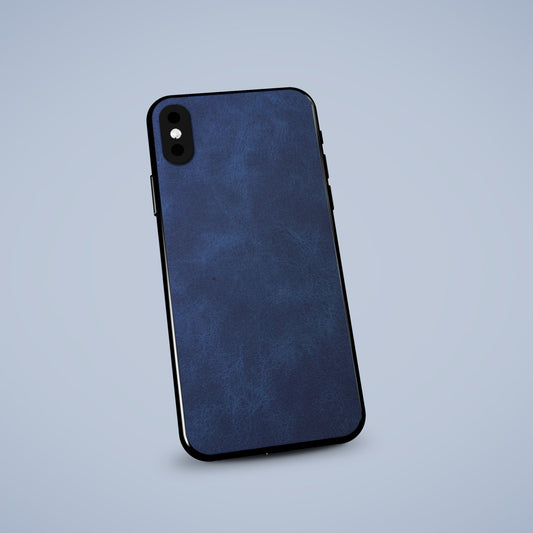 Deepblue Leather iPhone Skin