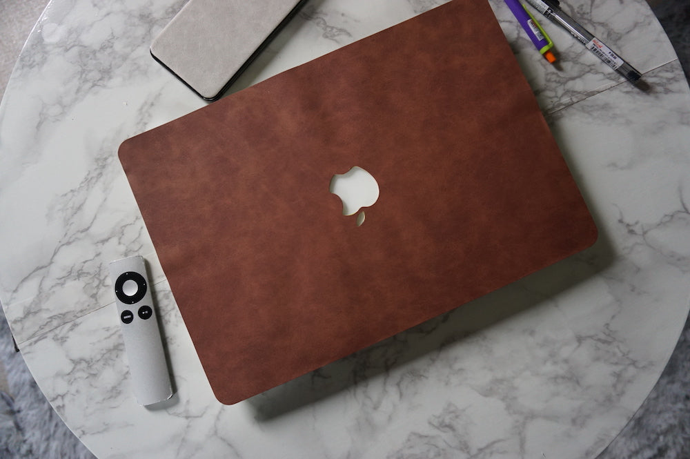 Leather - Cinnamon MacBook Skin