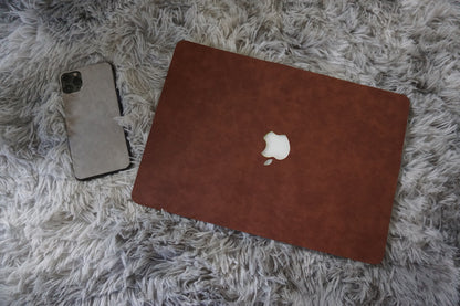 Leather - Cinnamon MacBook Skin