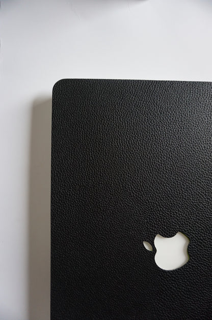 Leather - Black MacBook Skin