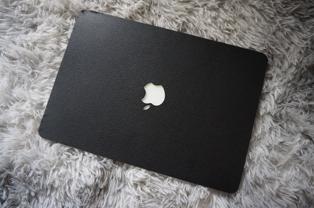 Leather - Black MacBook Skin