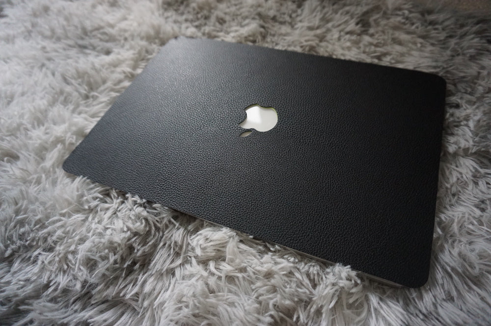 Leather - Black MacBook Skin