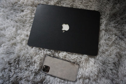 Leather - Black MacBook Skin