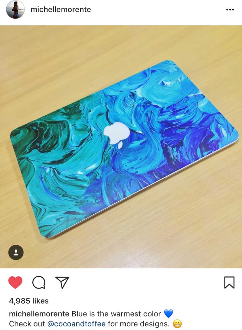 Aqua Swirl MacBook Skin - Coco and Toffee