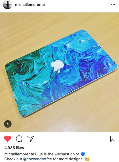 Aqua Swirl MacBook Skin - Coco and Toffee