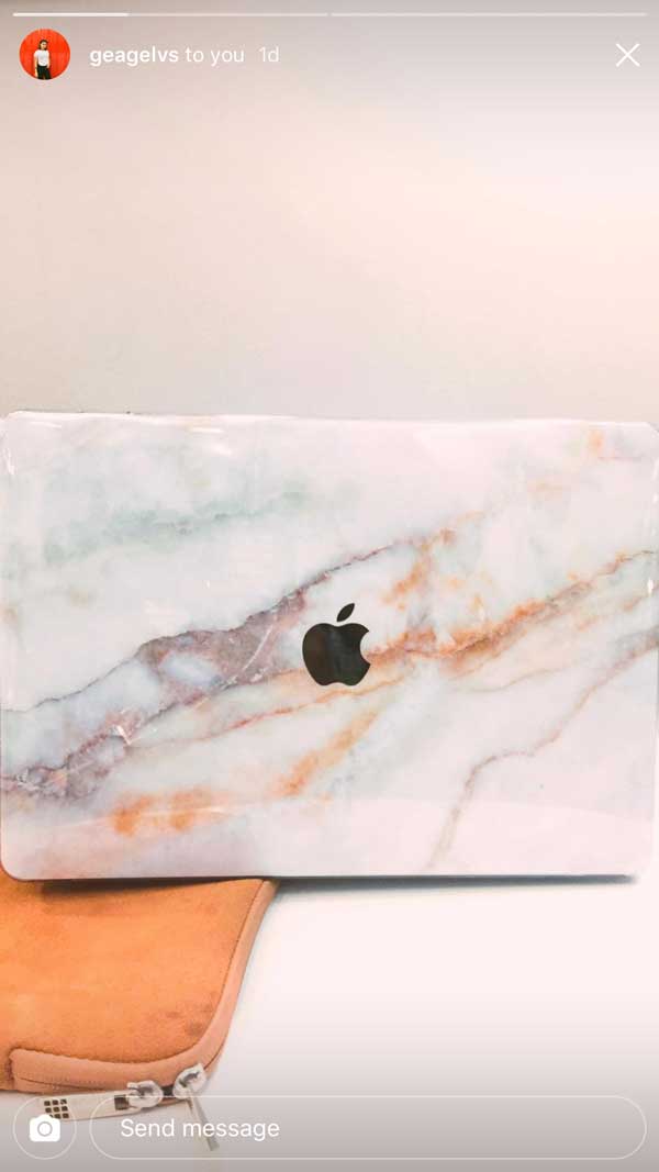 Peach Marble MacBook Skin - Coco and Toffee