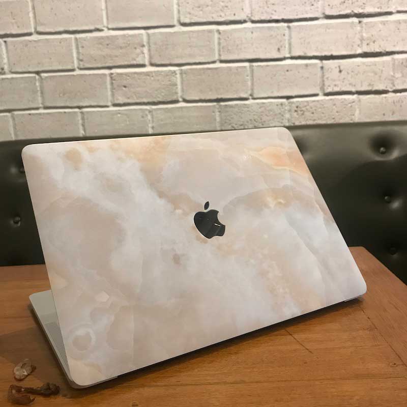 Ecru Marble MacBook Skin - Coco and Toffee