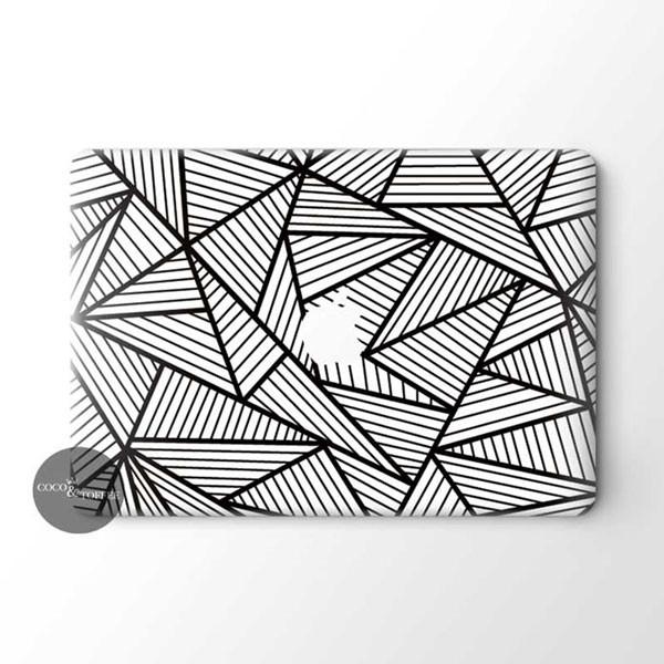 Black Abstract MacBook Skin - Coco and Toffee