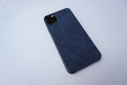 Deepblue Leather iPhone Skin