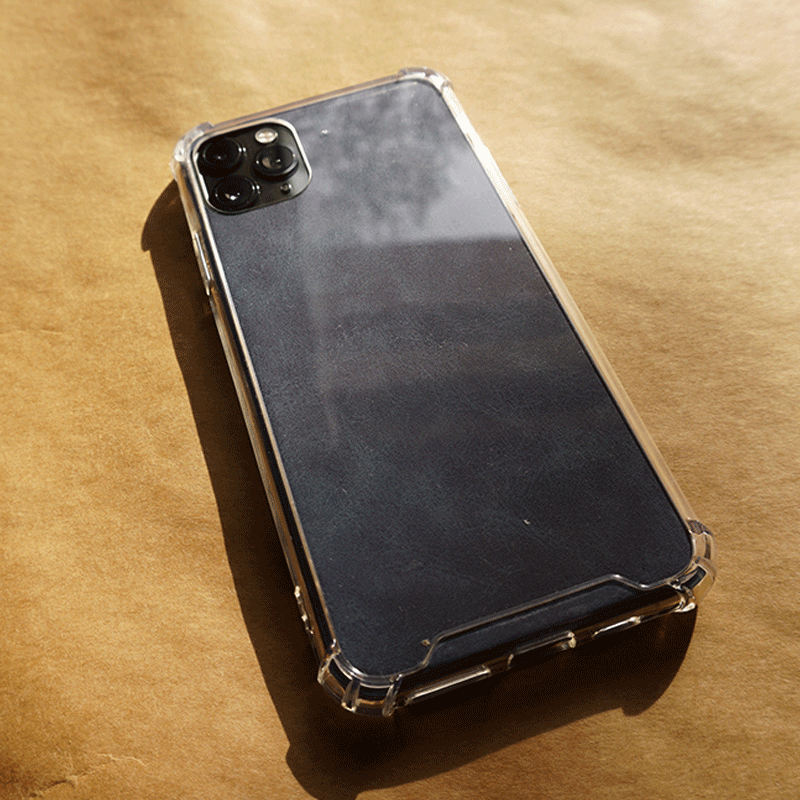 Deepblue Leather iPhone Skin